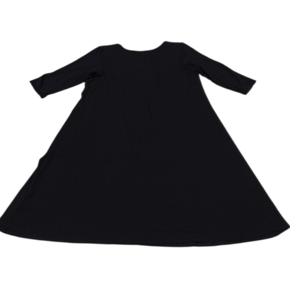 Eileen Fisher Short Sleeve Scoop Neck Minimalist Midi Dress - Picture 4 of 7